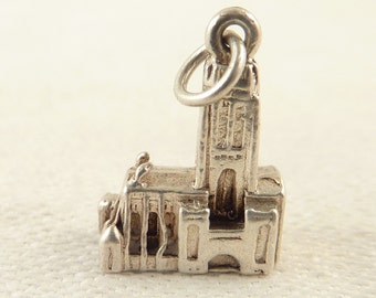 SALE ---- Vintage Sterling Detailed Miniature Cathedral Charm