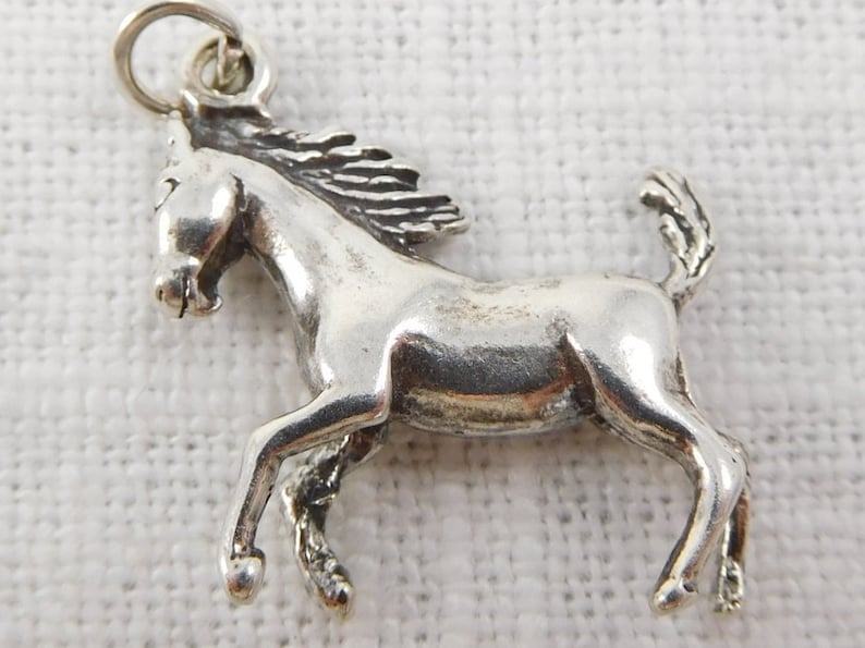 Vintage Sterling Large Horse Charm