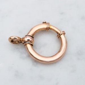 Huge Antique 14k gold bolt ring clasp 22mm