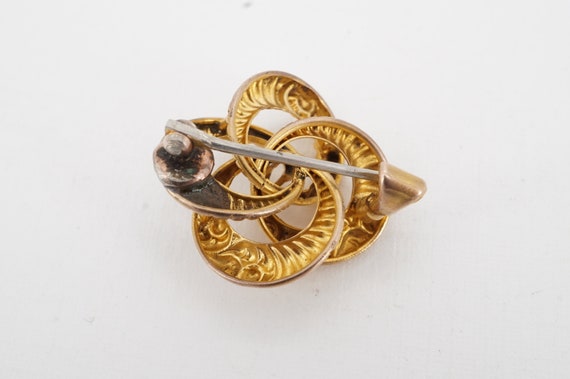 antique victorian 10k gold seed pearl pin - ww - image 4