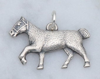 Antique sterling horse charm
