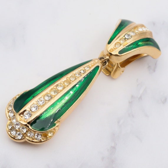 Vintage 1970s Christian Dior gold plated, enamel … - image 4