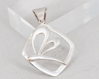 pendentif libellule moderniste en argent sterling