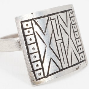adjustable size 7 vintage handmade equador 900 silver adjustable ring