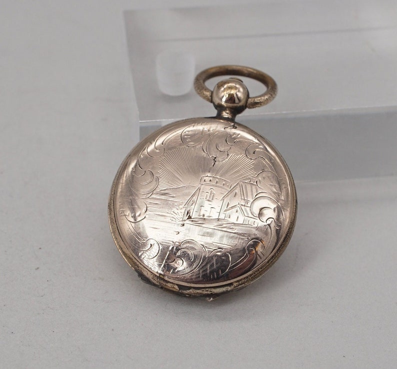 Antique Victorian Gold Filled Empty Pocket Watch Case For Locket image 1