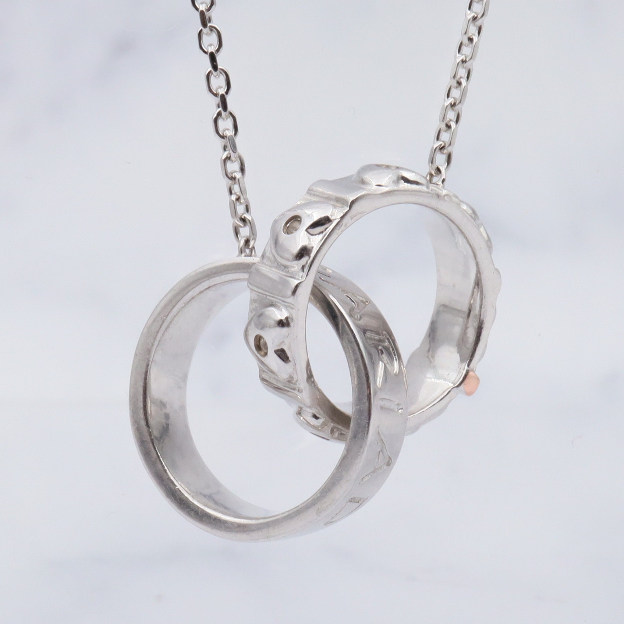 Vintage Clogau Welsh Sterling Rose Gold Cubic Zirconia Accent