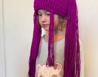 K-Pop Style Crochet Hat | Edgy Idol Beanie, Dark Fantasy Cosplay Accessory