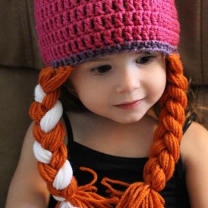Crochet Princess Hat with Braids | Nordic Inspired Fairytale Beanie