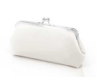 Ivory Satin Clutch for Brides and Mother of the Bride