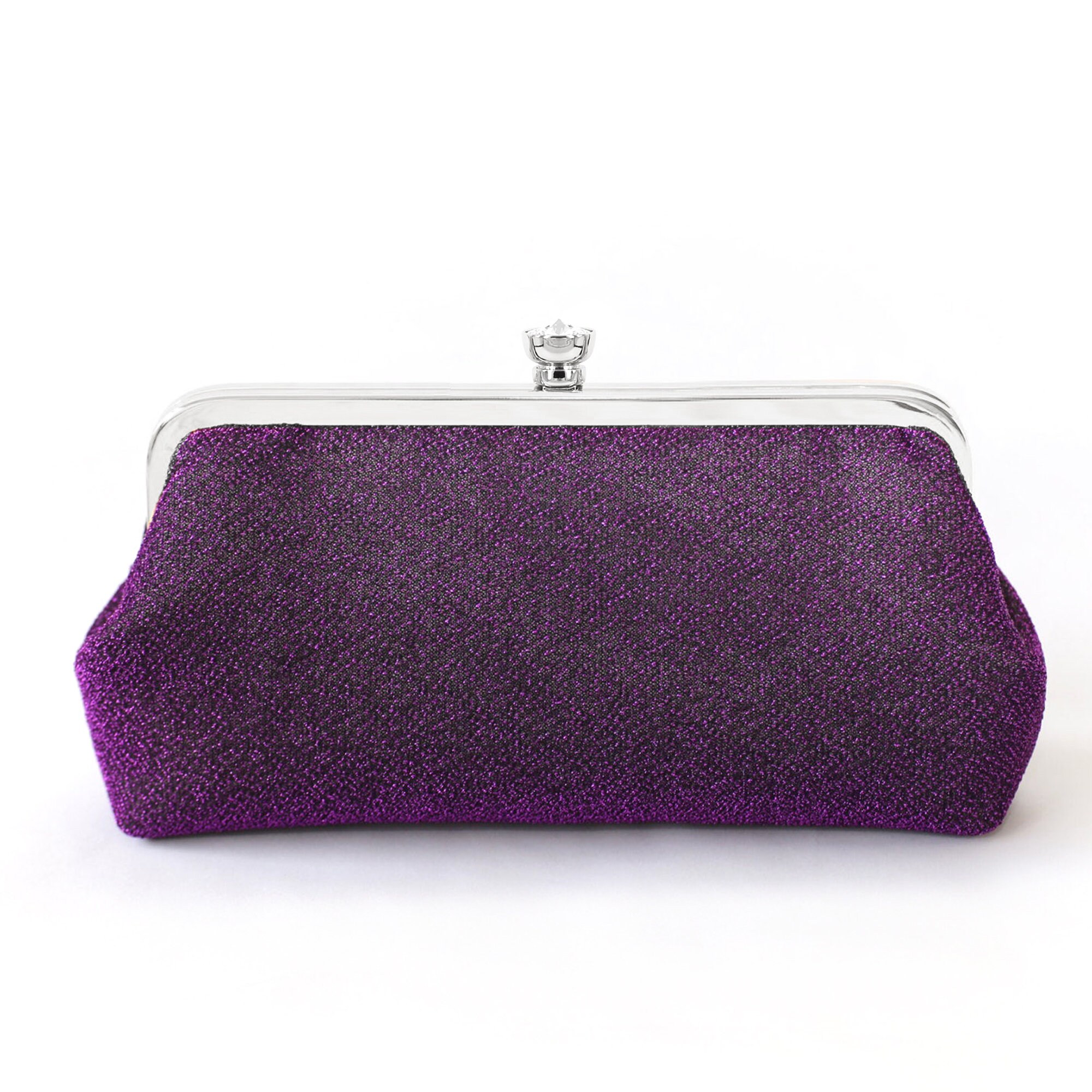 Shimmery Purple Mauve Clutch Purse for Brides Mother of the Bride