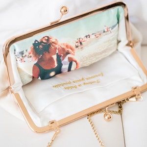 Top up - Personalized Embroidery Clutch Bag Customization - 2-line message | Thank you Message Gift