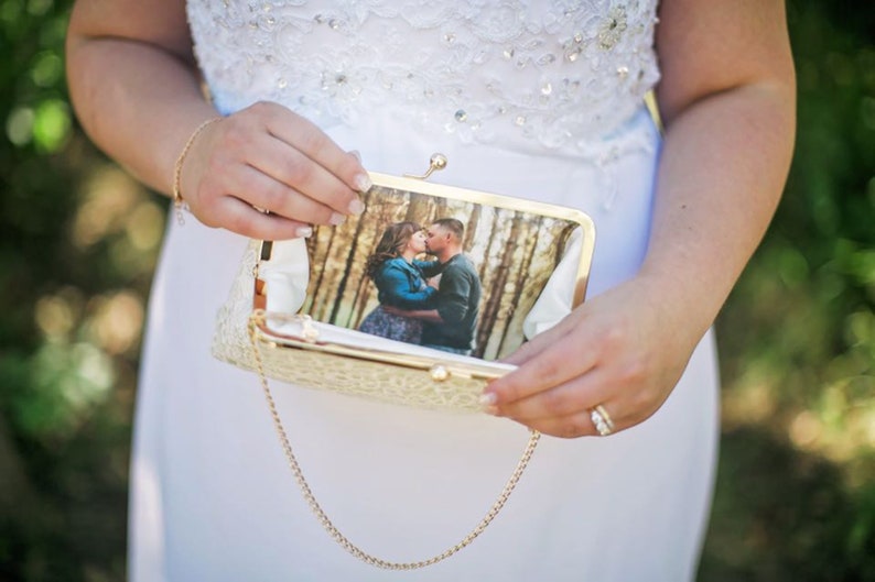 TOP UP The Original Personalized Photo Clutch, Wedding Gift for Mother in law Bride Groom, Bridal Shower Gift image 7