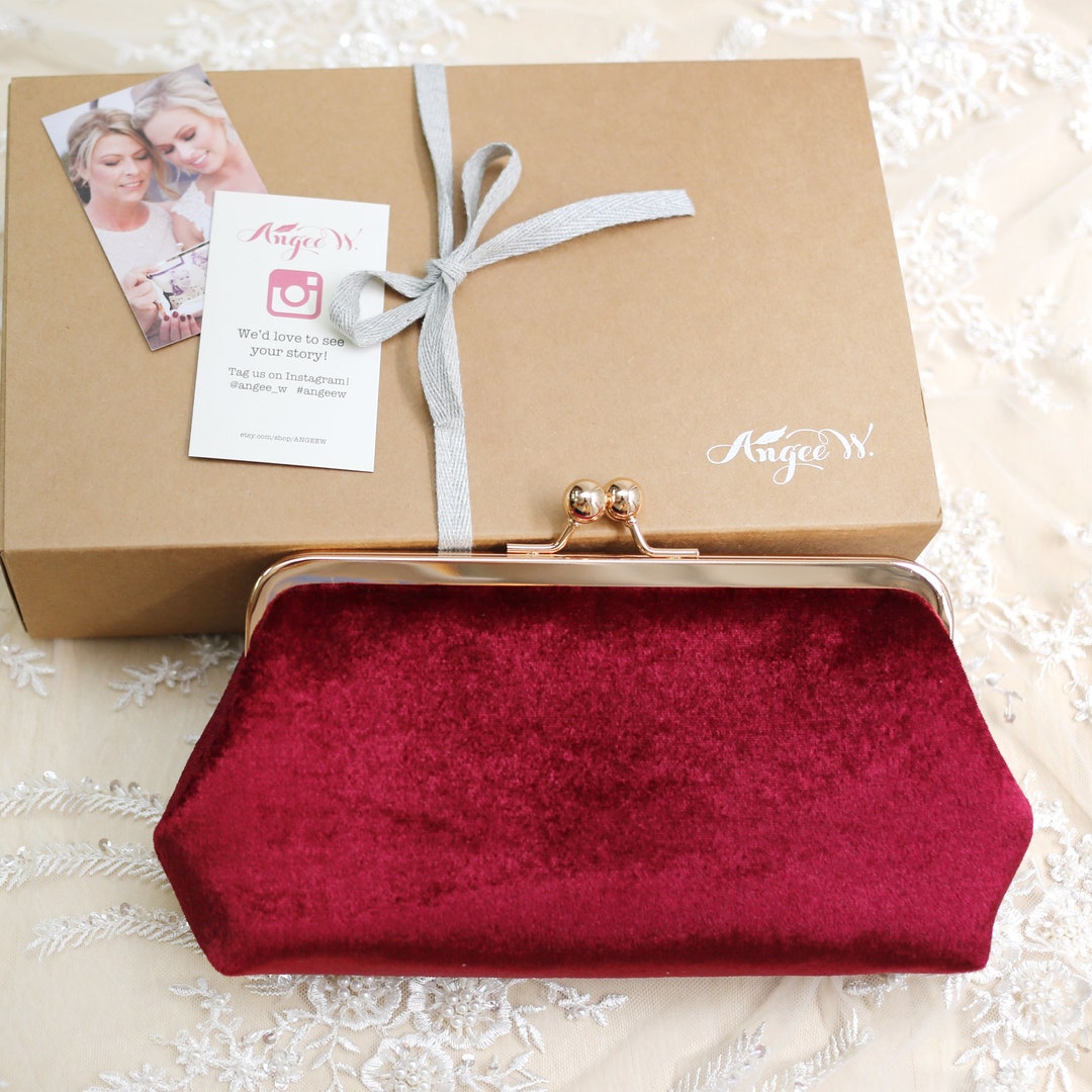 Deep red clutch hotsell
