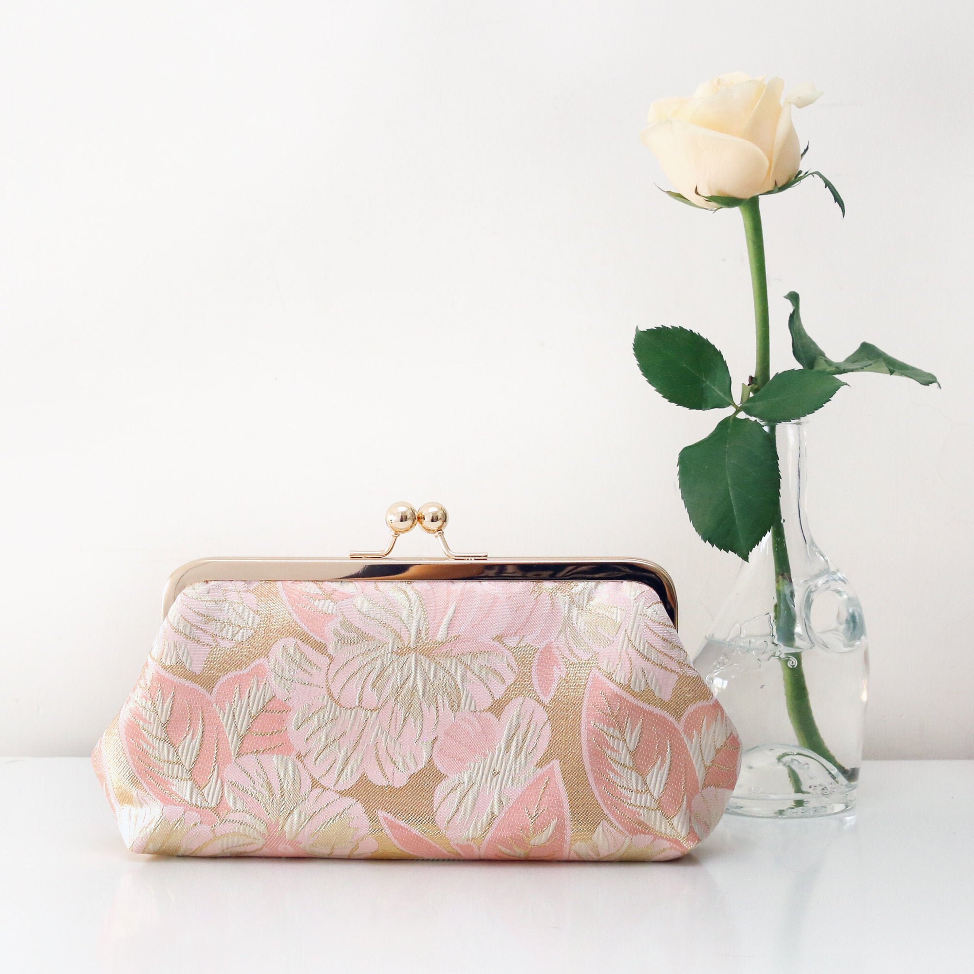 Blush clearance evening clutch
