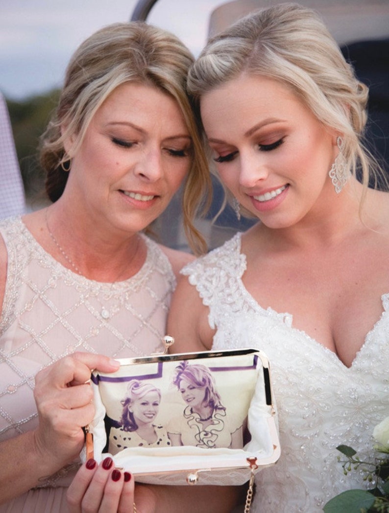 Gold Velvet Photo Clutch Bag for Bride Bridesmaid Mother of Etsy