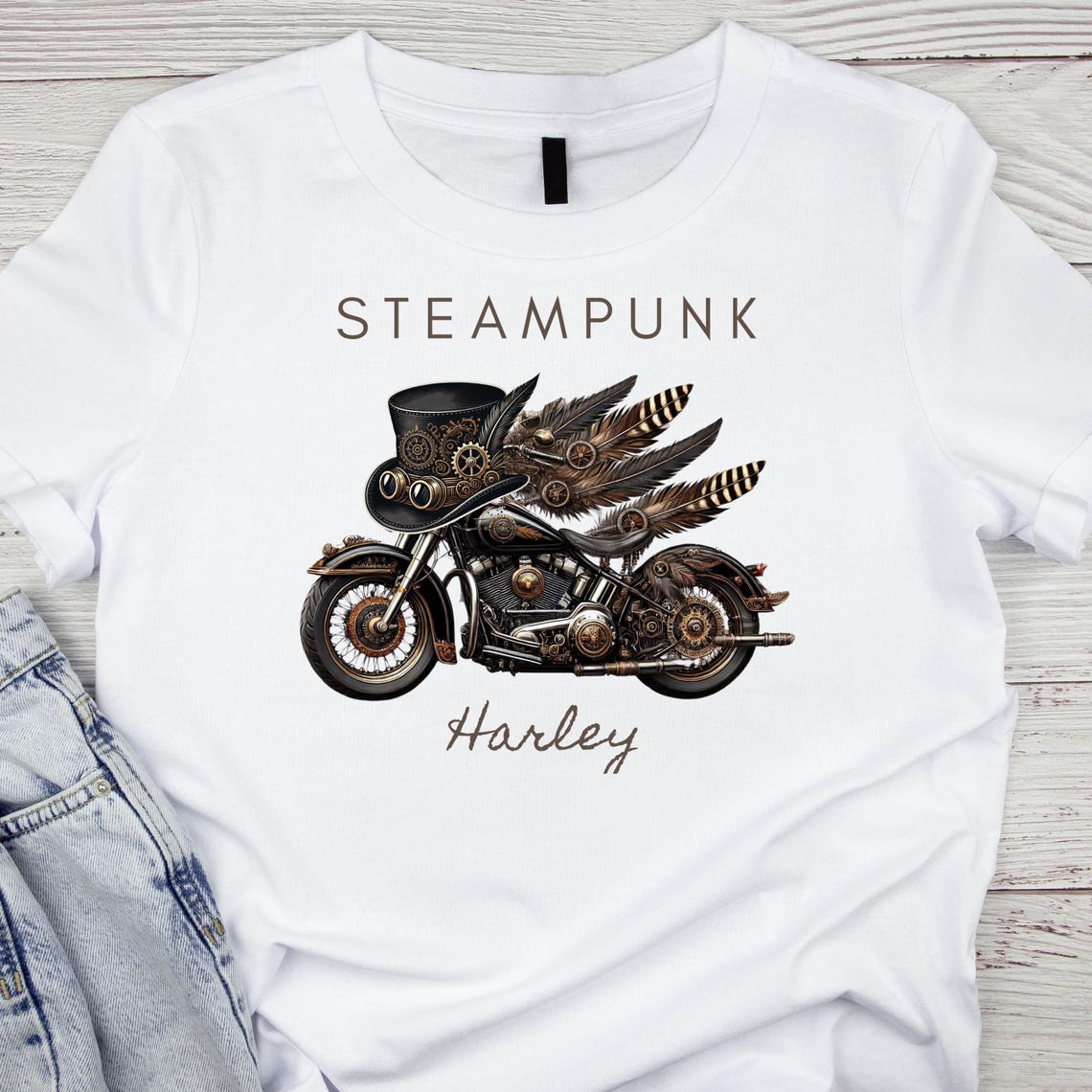 Lampe Steampunk En Pièces Harley Davidson - Artisanale - Française