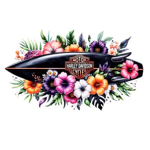 Zestaw desek surfingowych Harley Davidson Inspired 5-Piece, Wzory w stylu Harley Davidson, Wzory motocykli, Wzory desek surfingowych Foral,