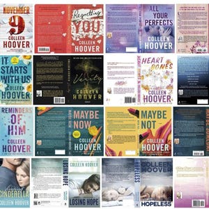 Colleen Hoover afdrukbare sjabloon boekomslag voor miniboeken