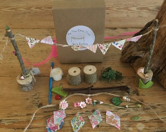 DIY tiny liberty print fairy bunting kit