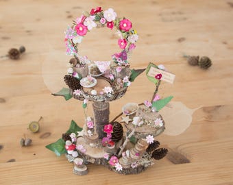 DIY Mega Fairy Garden Kit: Tree House, Swing & Flower Arch.
