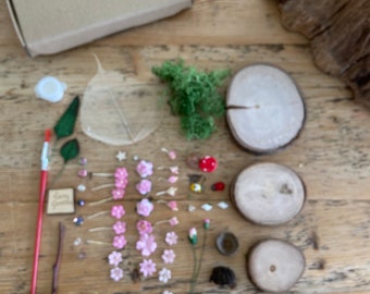 Letter Box Diy Fairy Garden Kit with sign and toadstool