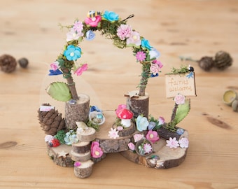 Diy eco friendly fairy garden with flower arch ( as seen at the Wealden literacy festival !)