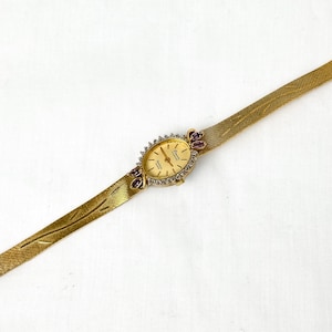Vintage Gold Floral Armitron Womens Watch