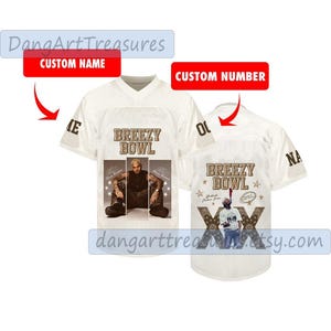 Personalized Chris Brown Tour Jersey, Breezy Bowl XX 2025 Football Jersey, Breezy Bowl XX 2025 Jersey, Chris Brown Shirt, Breezy Bowl Tee
