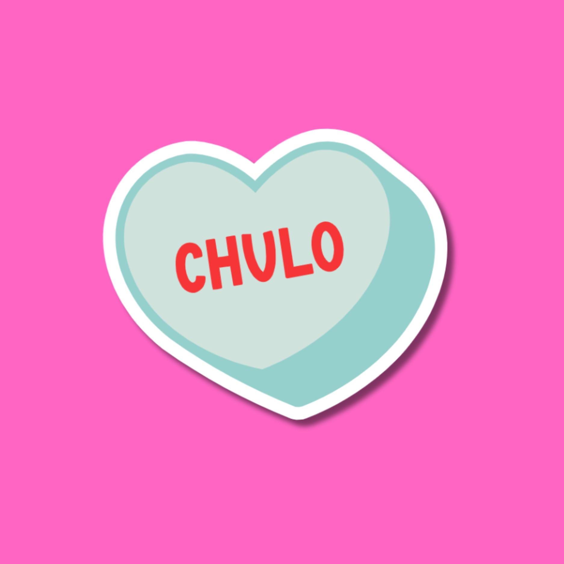 Chulo Candy Heart Sticker: Spanish Love Gift, Water Bottle Decal - Etsy
