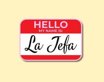La Jefa Sticker: Funny Latina Boss Babe Vinyl Decal