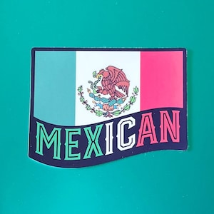 Mexican Flag Sticker: Waterproof Vinyl Decal, Latin Pride