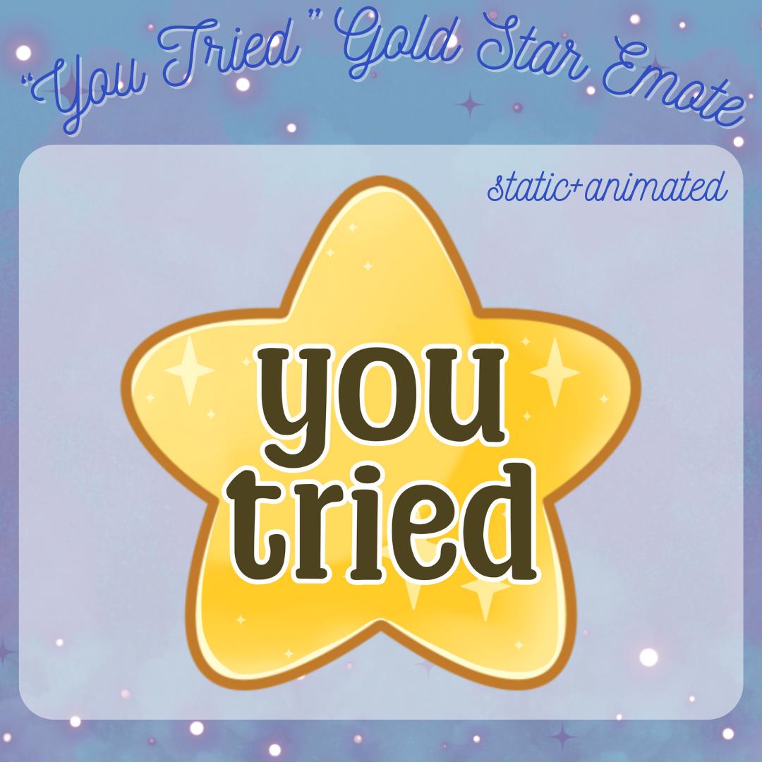 You Tried Star Twitch Emote: Animated Meme Chat Alert - Etsy