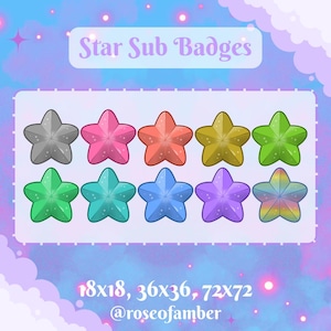 Cute Star Sub Badges