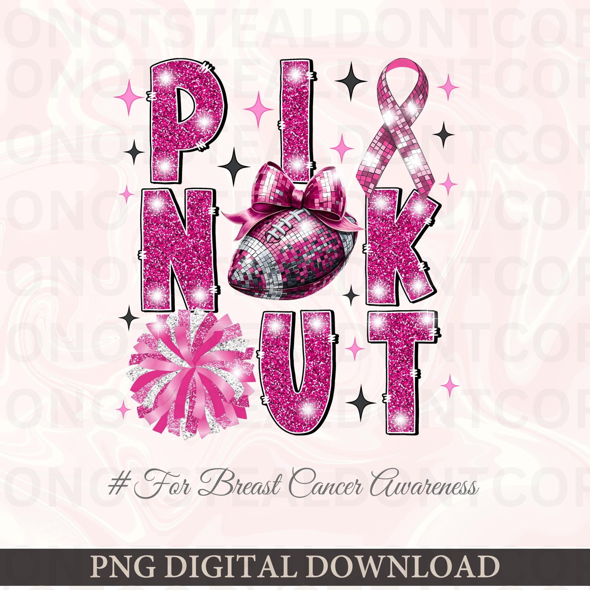 Breast Cancer Football PNG, Football Mom PNG, Pink Ribbon Game Day PNG ...