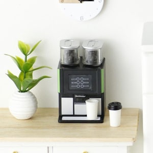 Dollhouse Miniature Coffee Machine with Cups