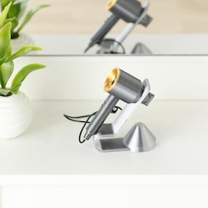 Dollhouse Miniature Gold Hair Dryer