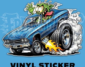 69 Chevelle Vinyl Sticker | Hot Rod Art & Kustom Kulture