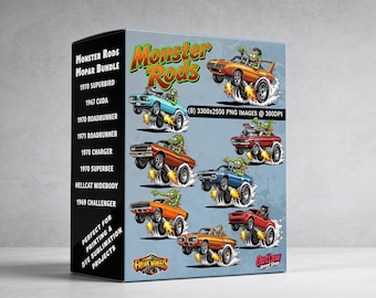 Mopar Monster Rods PNG Bundle | Kustom Kulture Posters