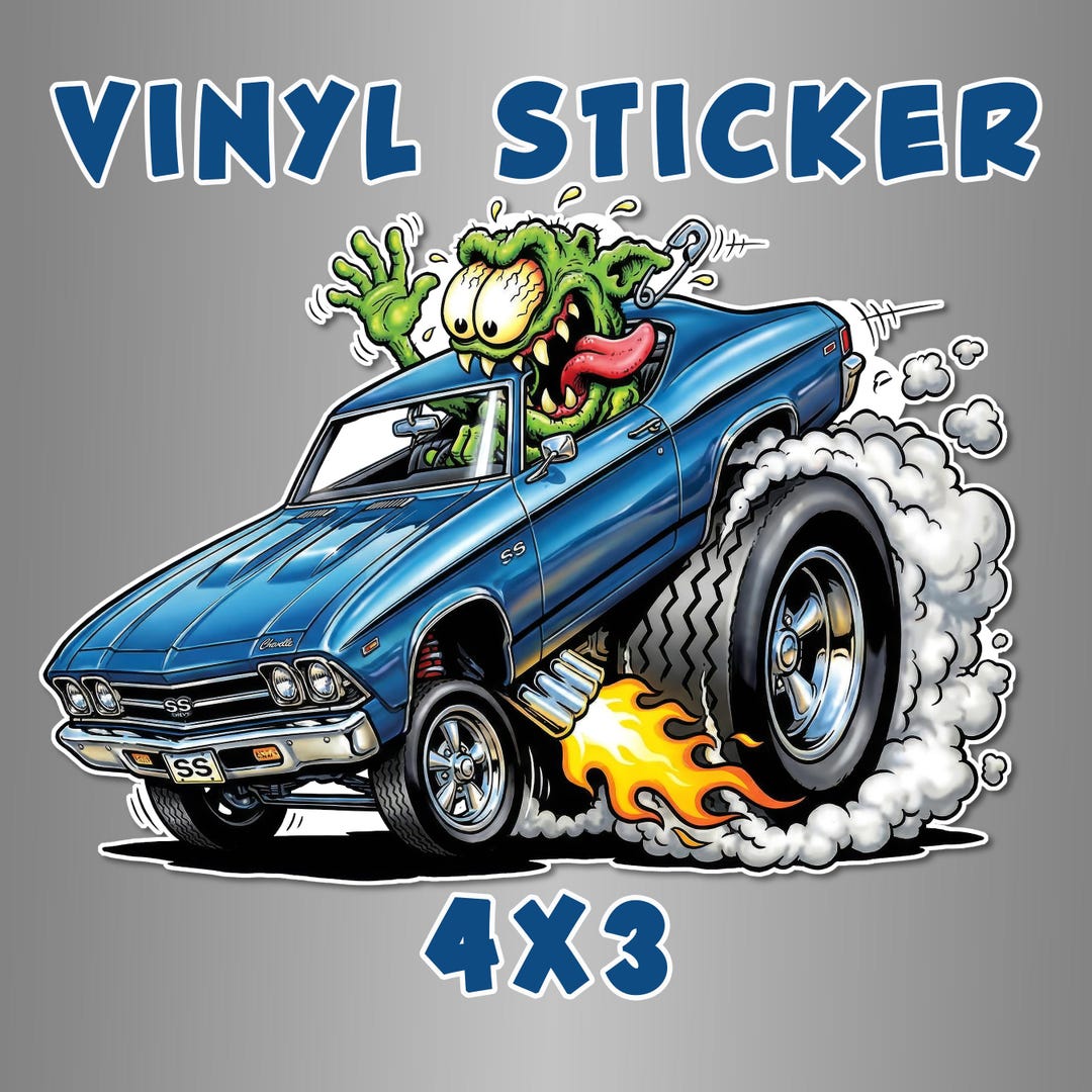 69 Chevelle Vinyl Sticker | Hot Rod Art & Kustom Kulture - Etsy