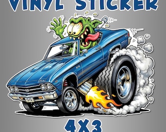 69 Chevelle Vinyl Sticker | Hot Rod Art & Kustom Kulture