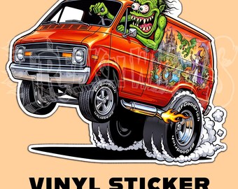 Dodge "Acid Trip" | Vinyl Sticker | Hot Rod Art & Kustom Kulture