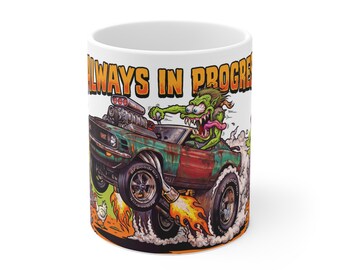 Barnyard Find Mustang Monster Rods Garage Coffee Mug —11oz