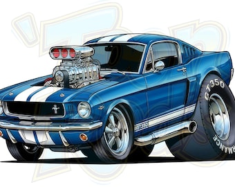 GT350 modificado | Arte Hot Rod | Pôsteres da Cultura Kustom