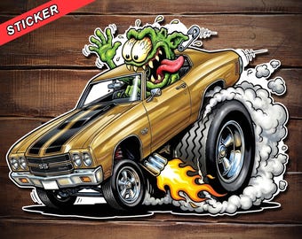 1970 Chevelle Vinyl Sticker | Hot Rod Art & Kustom Kulture