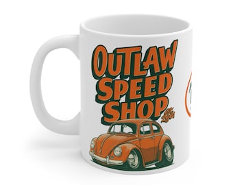 Outlaw Speed Shop, Buggin', Tooned-Coffee Mug —11oz