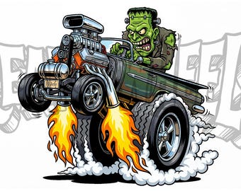 Arte Hot Rod do El Camino Monster | Pôsteres da Kustom Kulture