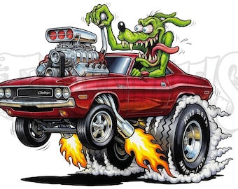 Challenger | Hot Rod Art | Kustom Kulture Posters