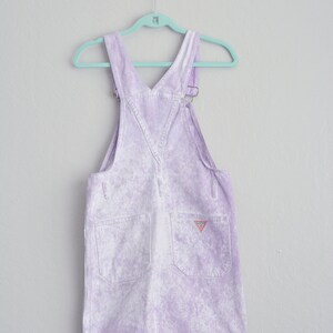 purple overall dress