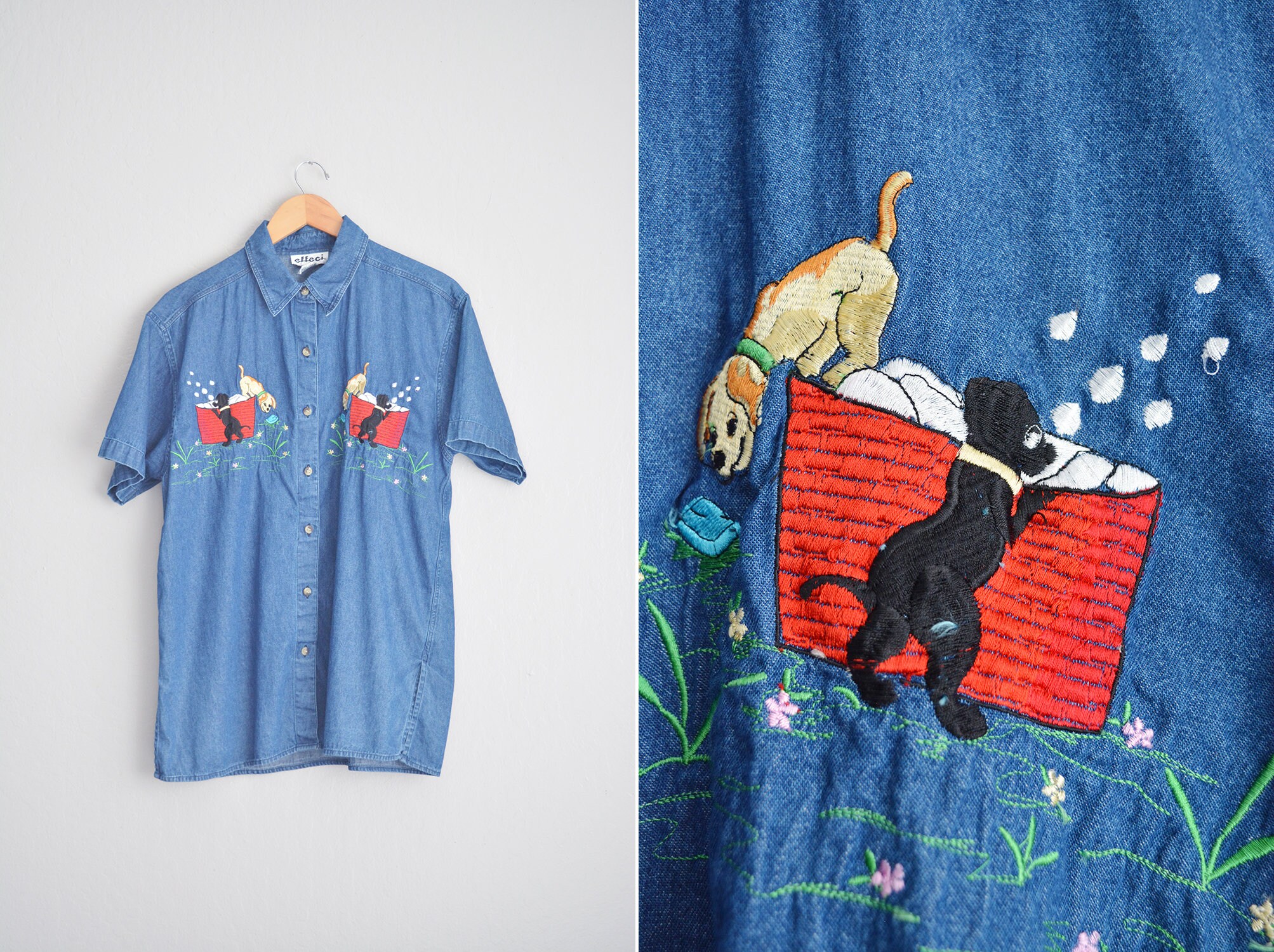 jean button up shirt