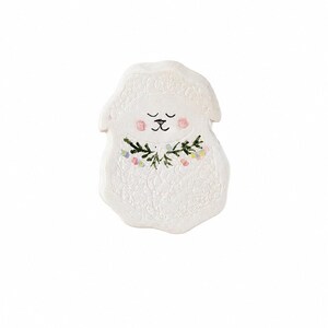 Handmade Ceramic Sheep Fridge Magnet - Farmhouse Decor Gift - Sheep Lover Gift - Nature Inspired Art - Cottagecore Gift - Spanish Pottery